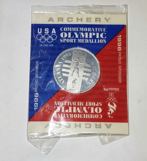 1996 OLYMPIC COMMEMORATIVE ARCHERY TOKEN (SEALED)