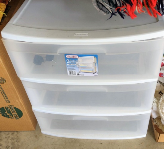 3 DRAWER PLASTIC STORAGE BIN- PICK UP ONLY