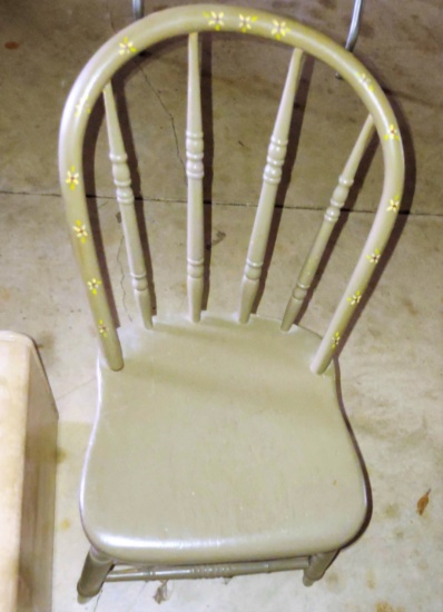 ANTIQUE PAINTED CHAIR - PICK UP ONLY