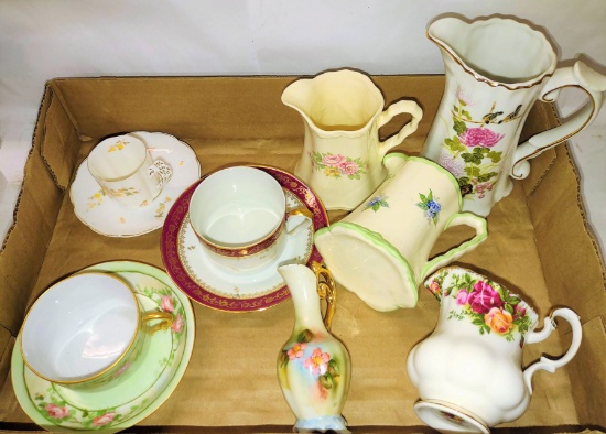 VINTAGE TEACUPS & SAUCERS + PITCHERS - PICK UP ONLY