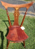 ANTIQUE INLAID SIDE CHAIR - PICK UP ONLY