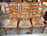 SET OF MAPLE LADDERBACK CHAIRS - PICK UP ONLY