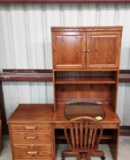 OFFICE DESK with BOOKCASE & ROLLING CHAIR - PICK UP ONLY