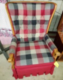 VINTAGE PLAID ROCKING CHAIR - PICK UP ONLY