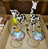 ORNAMENTS with HUMMINGBIRDS & GIRAFFES -  PICK UP ONLY