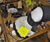 MINIATURE CAST IRON ITEMS, ETC.