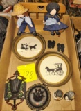MINIATURE CAST IRON ITEMS, SILOUETTES, ETC.