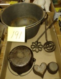 CAST IRON POTS, SMALL GRISWOLD POT, ETC. -  PICK UP ONLY