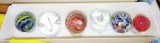 LG. MARBLES BY SAM HOUGE on glass stand , etc.