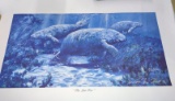 VINTAGE ARTIST SIGNED BARRY BARNETT 172/500 MANATEE LOOSE PRINT - PICK UP ONLY