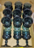 VINTAGE KING'S CROWN FOOTED GLASSES -  PICK UP ONLY