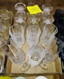 SET OF CRYSTAL FOOTED GLASSES -  PICK UP ONLY