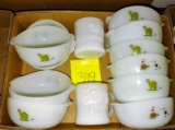 VINTAGE JOHNNY HART COMIC STRIP FIRE KING BOWLS -  PICK UP ONLY