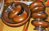 VINTAGE WOODEN SALAD SET -  PICK UP ONLY