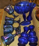 COBALT GLASSWARE, ETC. -  PICK UP ONLY