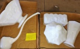 VINTAGE MILK GLASS with PUNCH LADLE-  PICK UP ONLY