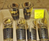 VINTAGE SPORTS GLASS SET
