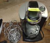 KEURIG K-CUP COFFEE MAKER & K-CUP STAND -  PICK UP ONLY