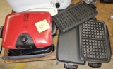 GEORGE FORMAN GRILL with WAFFLE REPLACEMENTS, ETC-  PICK UP ONLY