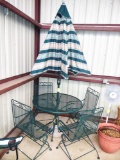 PATIO TABLE & CHAIRS with UMBRELLA - PICK UP ONLY