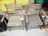 WOODEN ROCKER & CHAIR 