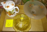 VINTAGE GLASSWARE & COVERED PITCHER - PICK UP ONLY