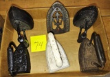 ANTIQUE CAST IRON SAD IRONS - PICK UP ONLY