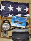 NEW BLAUPUNKT SACRAMENTO CD33 RADIO/CD PLAYER, VINTAGE SPOT LIGHT  & FLAG (chew spot)