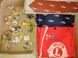 LIONS CLUB PINS, VEST, ETC.