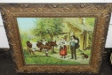 ANTIQUE FRAMED LITHOGRAPH - PICK UP ONLY