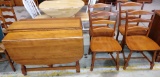 MAPLE DROP-LEAF TABLE with 4 CHAIRS - PICK UP ONLY