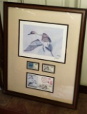 FRAMED DUCK STAMP & SIGNED PRINT - PICK UP ONLY