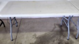 WHITE PLASTIC 5 FT FOLDING TABLE - PICK UP ONLY