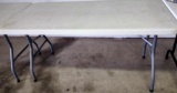 5 FT WHITE PLASTIC FOLDING TABLE - PICK UP ONLY