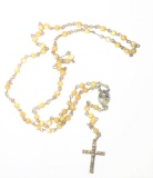 VINTAGE STERLING & BEAD ROSARY