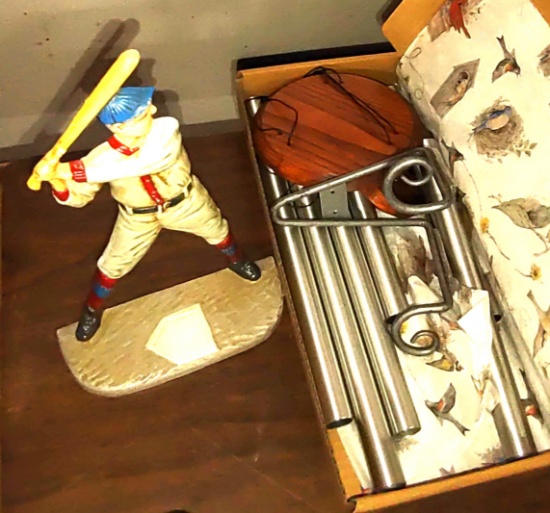 BASEBALL DOORSTOP, WIND CHIMES PICK UP ONLY Online Auctions Proxibid