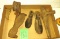 ANTIQUE SEWING MACHINE PEDAL, COBBLER SHOES, ETC.