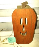 WOODEN PUMPKIN LIGHT - PICK UP ONLY