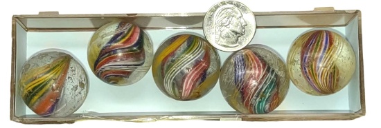 VINTAGE HANDMADE GERMAN SWIRL SHOOTERS (NOT PERFECT)