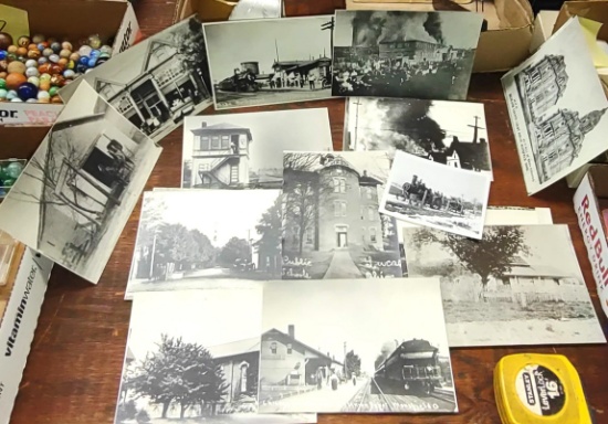 VINTAGE BLOWN UP POSTCARDS OF LUCAS & MANSFIELD, OH