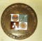RARE 1934 GULF OIL ENAMELED BRONZE PAPERWEIGHT-  AVIATION, MARINE, AUTO, GAS