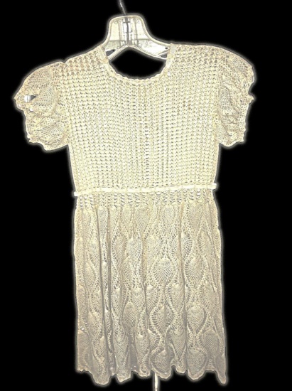 VINTAGE HAND CROCHETED CHILD'S DRESS
