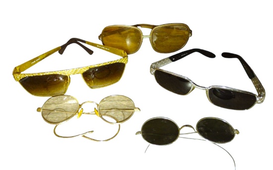 VINTAGE SUNGLASSES & WIRE RIM GLASSES