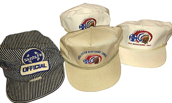 VINTAGE SANTE FE SNAPBACK TRUCKER HATS & SANTE FE CONDUCTOR CAP