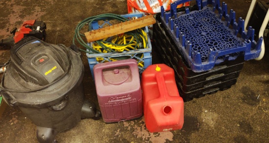 EXT. CORDS, PLASTIC CRATES, SHOP-VAC (NO HOSE), ETC. - PICK UP ONLY