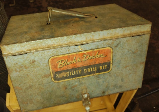 VINTAGE BLACK & DECKER TOOL BOX - PICK UP ONLY