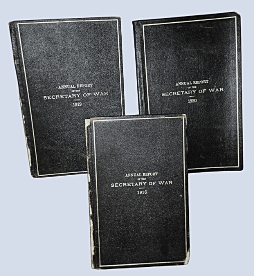 1916, 1919, 1920 SECRETARY OF WAR ANNUAL REPORTS
