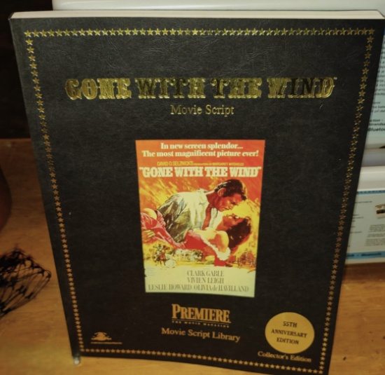 GONE WITH THE WIND 55th ANNIV. PREMIERE COLLECTOR MOVIE SCRIPT