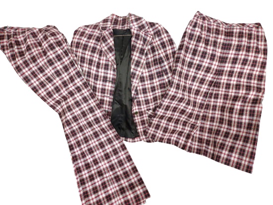 VINTAGE PLAID HADLEY 3 PC. CLOTHING SET (NEVER WORN with TAGS)