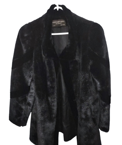 NICE VINTAGE JACQUES ST. LAURENT FOR GENELLE - PARIS & NEW YORK - FAUX FUR COAT